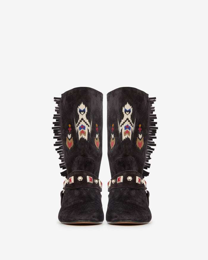 Isabel Marant BOOTS SIANI Femme Noir Délavé
