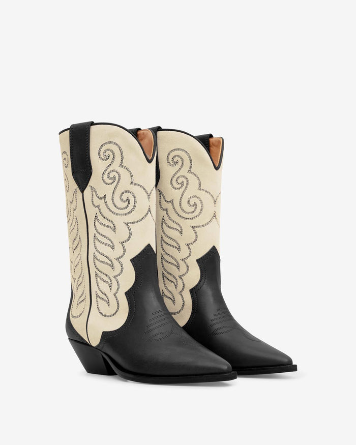 Isabel Marant Bottes Duerto Femme Noir Et écru