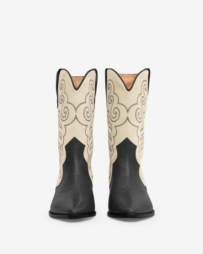 Isabel Marant Bottes Duerto Femme Noir Et écru