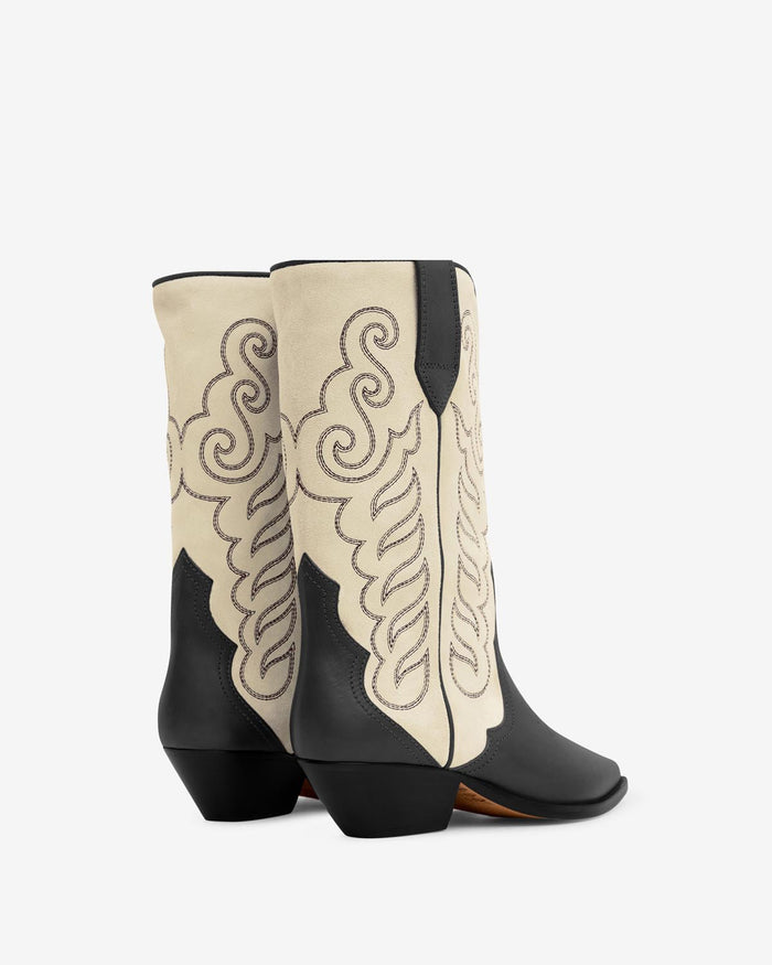 Isabel Marant Bottes Duerto Femme Noir Et écru