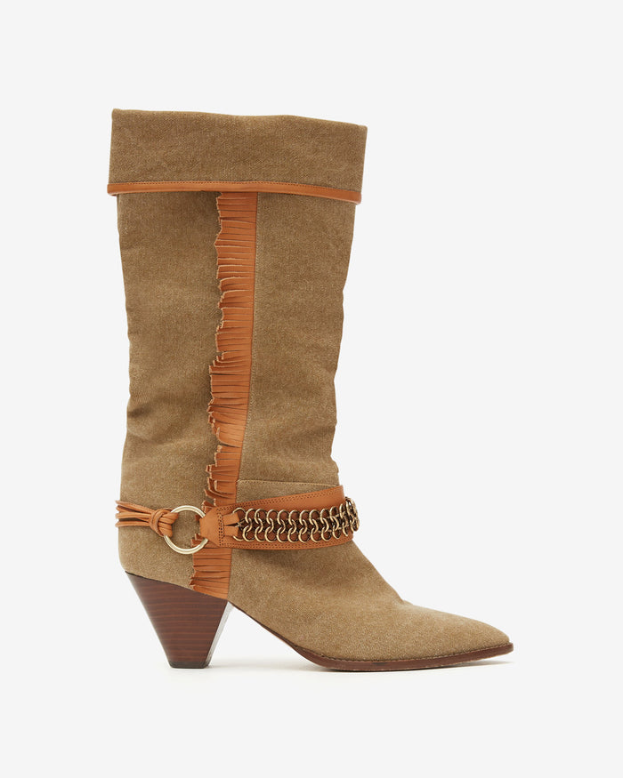 isabel marant BOTTES LEVON Femme kaki