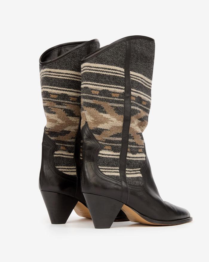 Isabel Marant BOTTES LIJITA Femme Noir Délavé