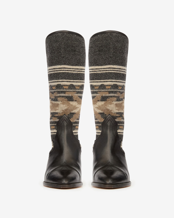 Isabel Marant BOTTES LIJITA Femme Noir Délavé