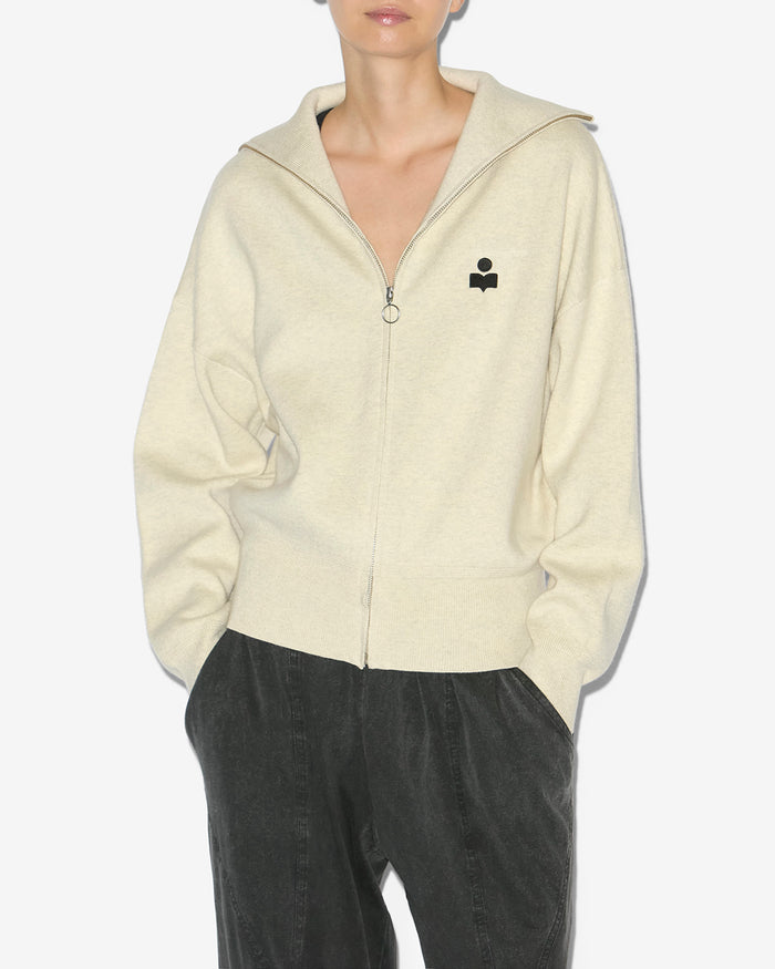 Isabel Marant Cardigan Axelle Femme Gris Clair