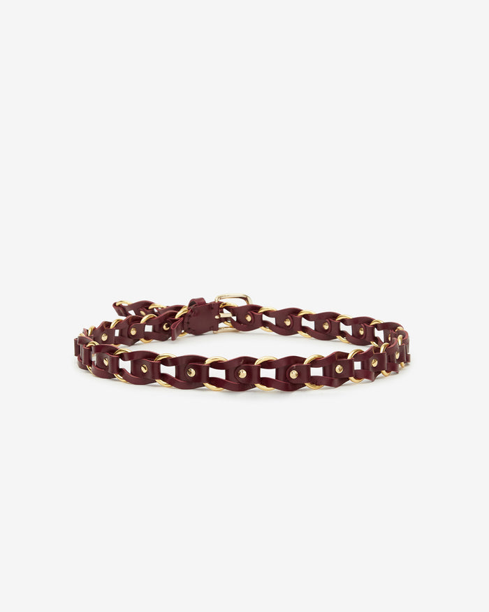 Isabel Marant CEINTURE BALI Femme Bordeaux-doré