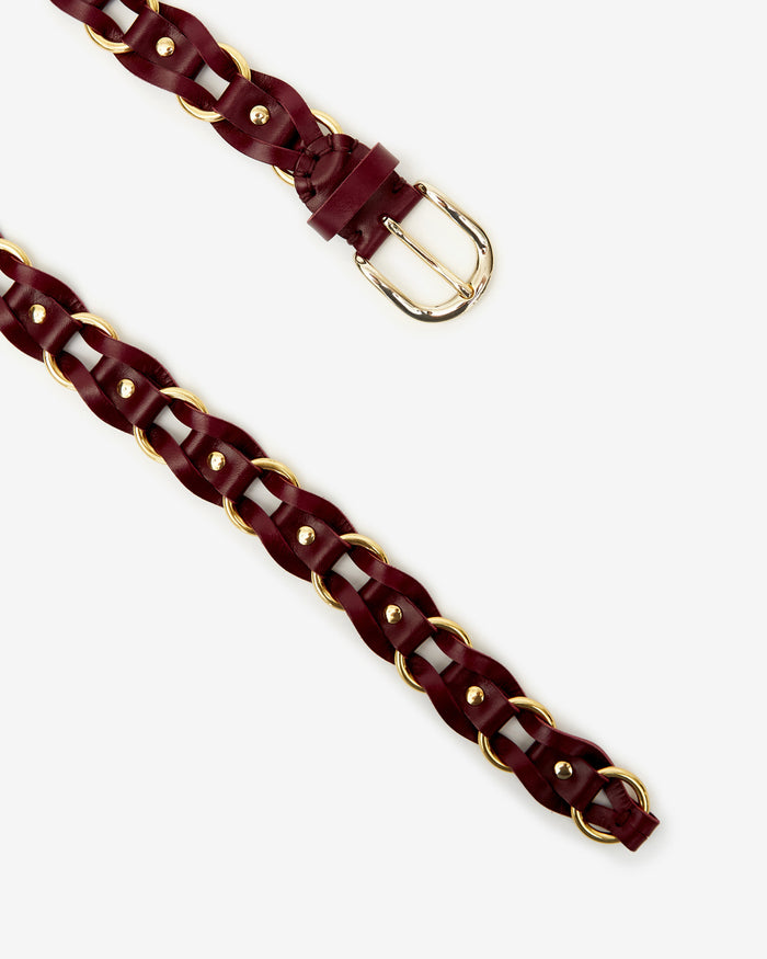 Isabel Marant CEINTURE BALI Femme Bordeaux-doré