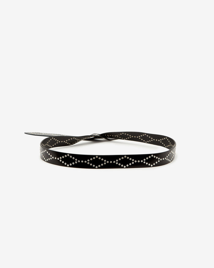 Isabel Marant Ceinture Lecce Femme Noir Et Argenté