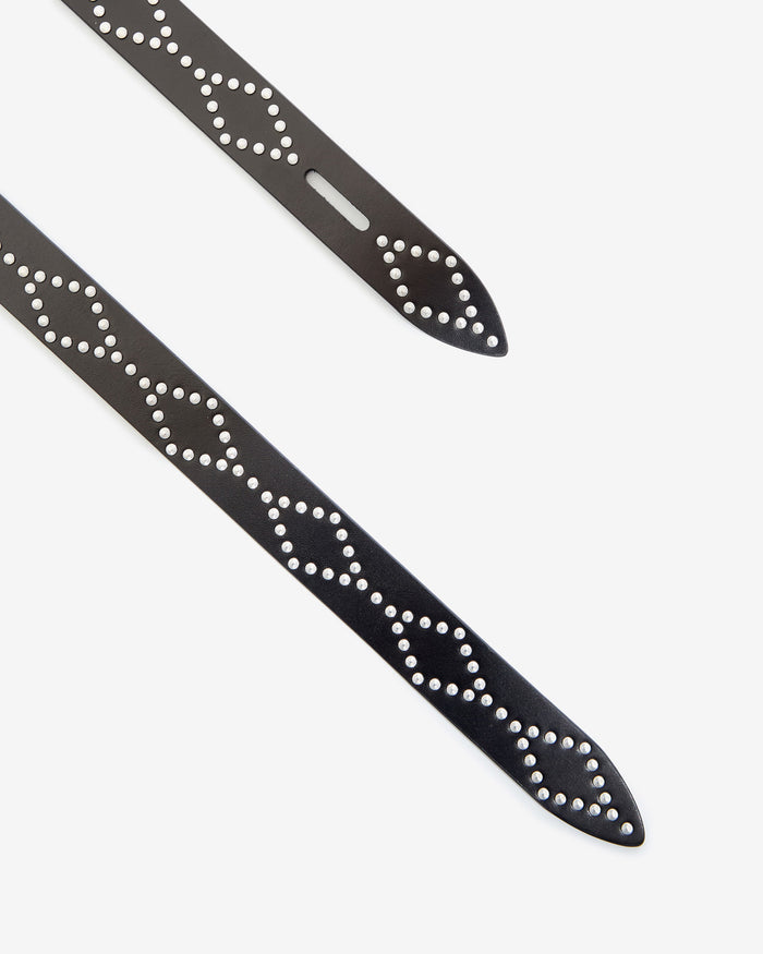 Isabel Marant Ceinture Lecce Femme Noir Et Argenté