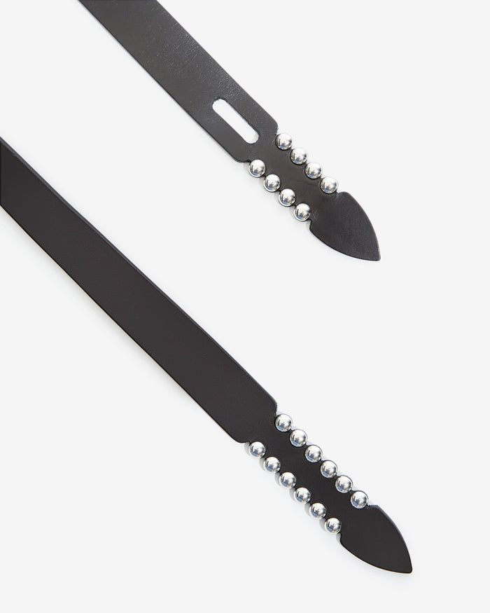 Isabel Marant Ceinture Lecce Femme Noir Et Argenté