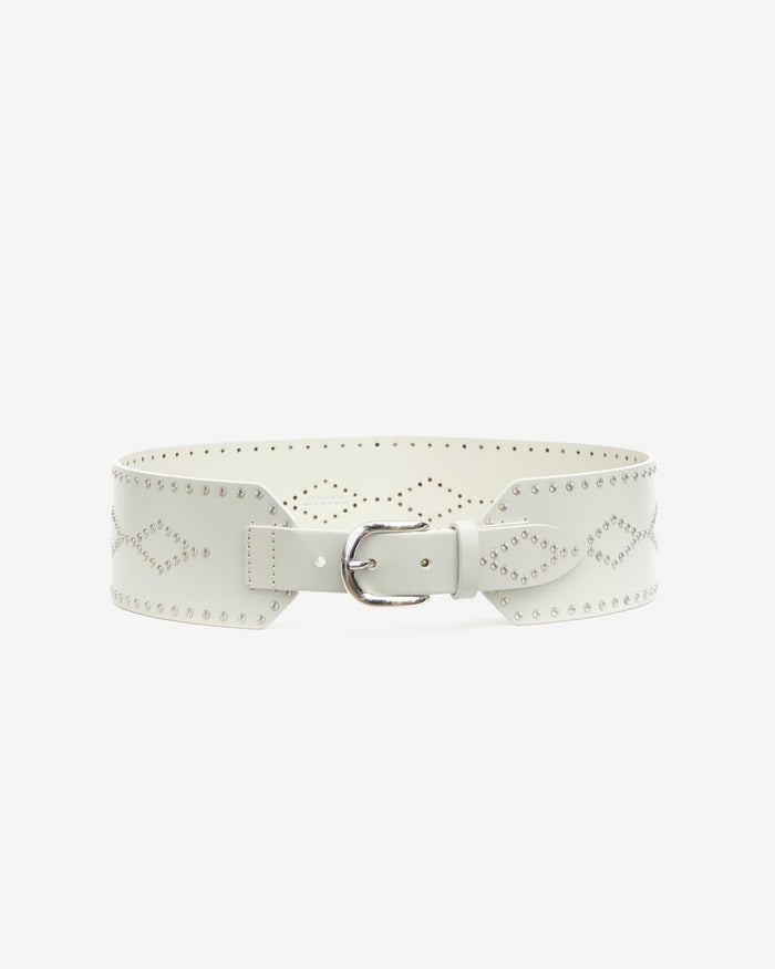 isabel marant Ceinture Lucie Femme écru-argenté