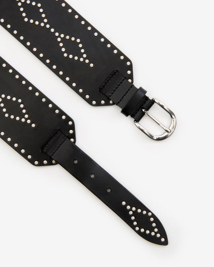Isabel Marant Ceinture Lucie Femme Noir Et Argenté