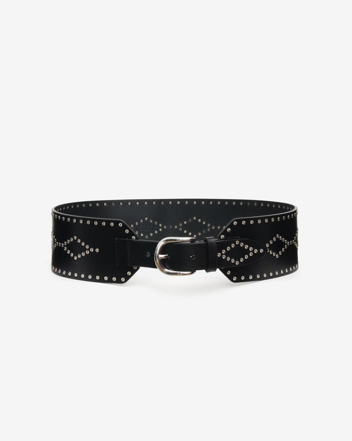 Isabel Marant Ceinture Lucie Femme Noir Et Argenté