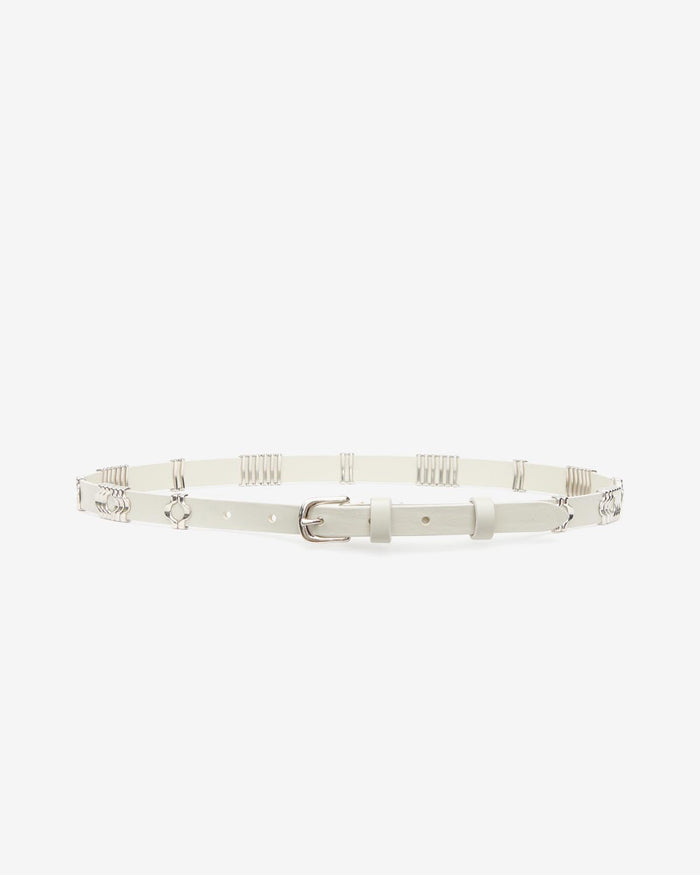 isabel marant Ceinture Odena Femme écru-argenté