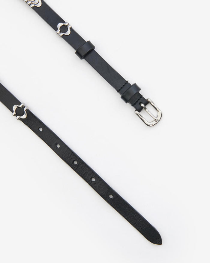 Isabel Marant Ceinture Odena Femme Noir Et Argenté