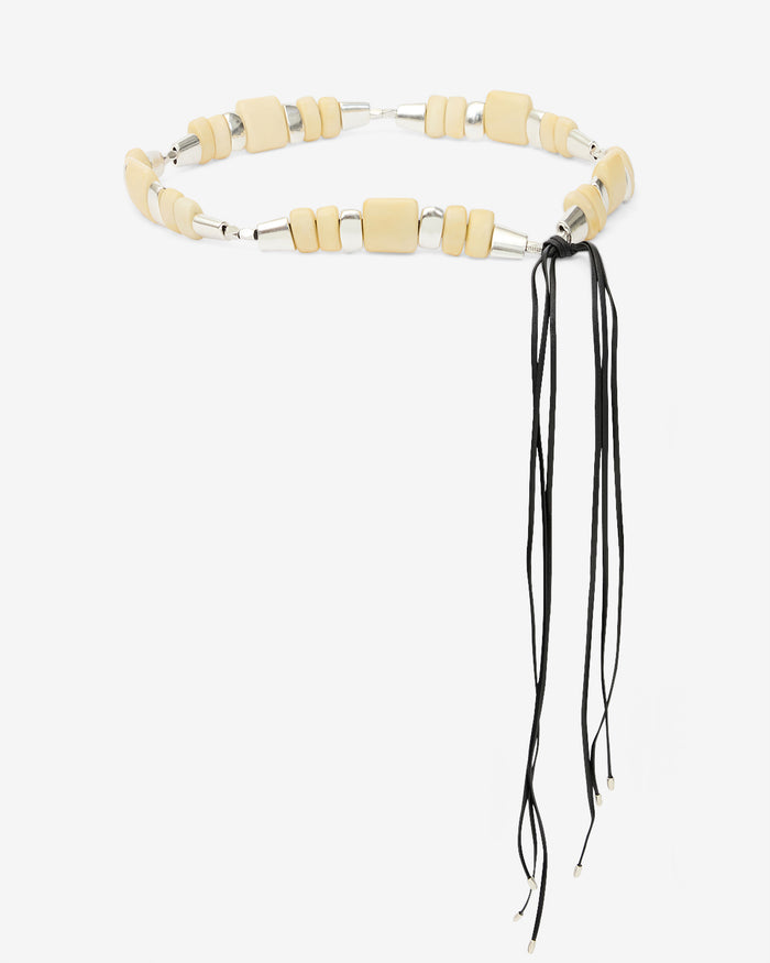 isabel marant CEINTURE ROSLY Femme écru-argenté