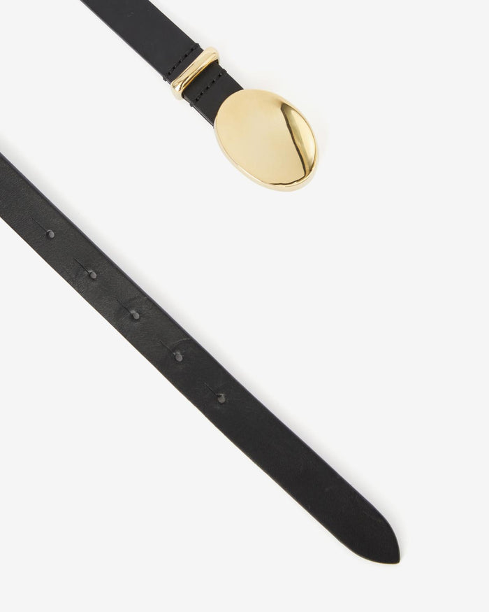 Isabel Marant Ceinture Silvanah Homme Noir Et Doré