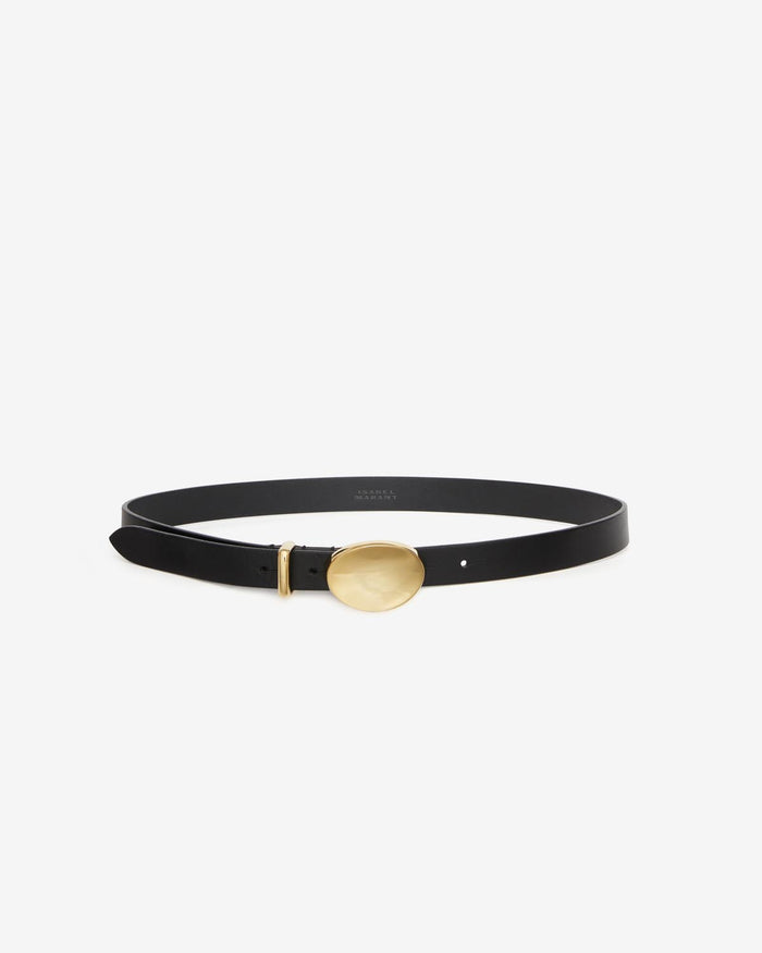 Isabel Marant Ceinture Silvanah Homme Noir Et Doré