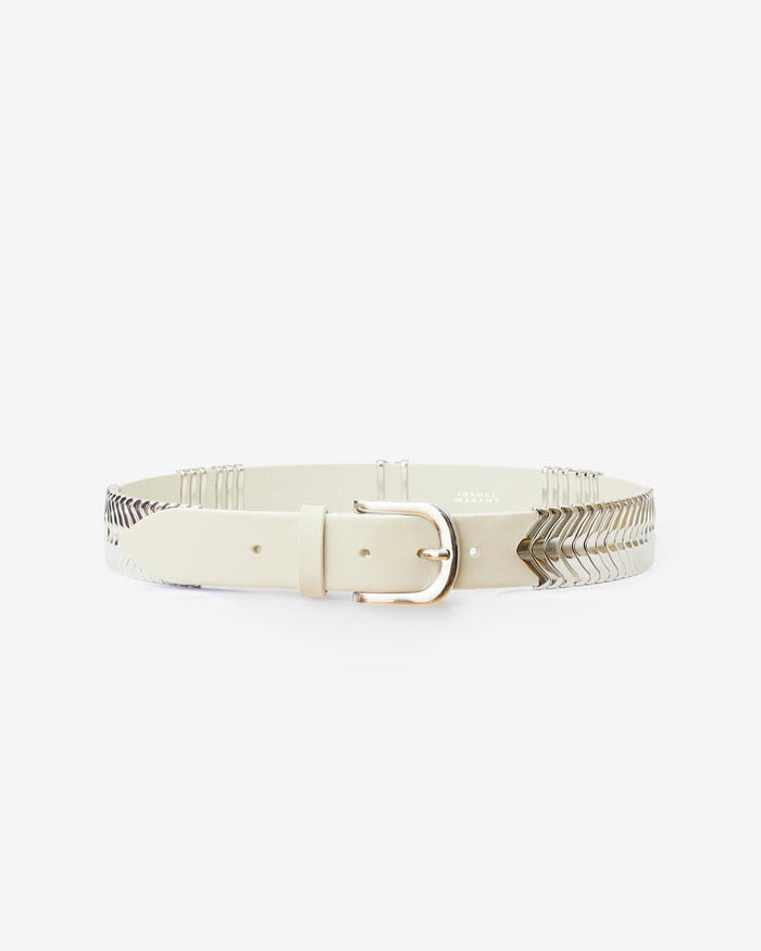 Isabel Marant CEINTURE TEHORA Femme écru-argenté