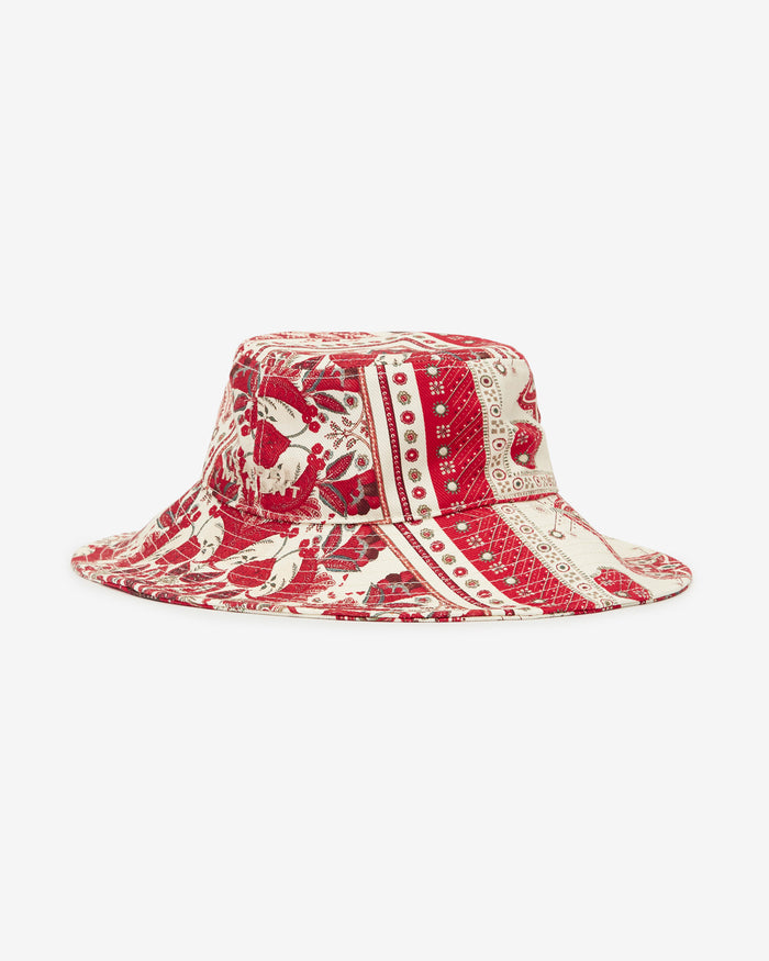 Isabel Marant CHAPEAU DELYA Femme Rouge Et écru