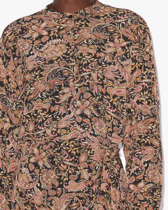 Isabel Marant CHEMISE CATCHELL Femme Noir-ocre