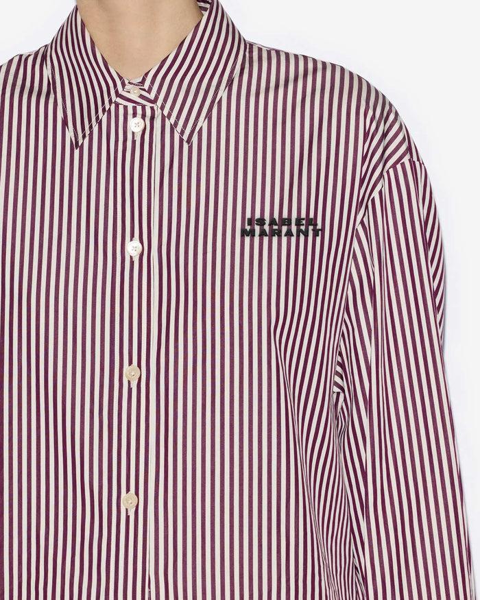 Isabel Marant Chemise Fabriza Femme écru-bordeaux
