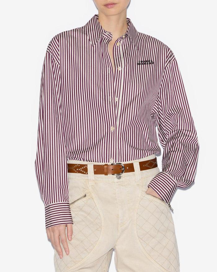 Isabel Marant Chemise Fabriza Femme écru-bordeaux