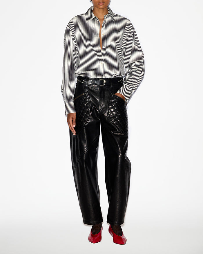 isabel marant Chemise Fabriza Femme noir et écru