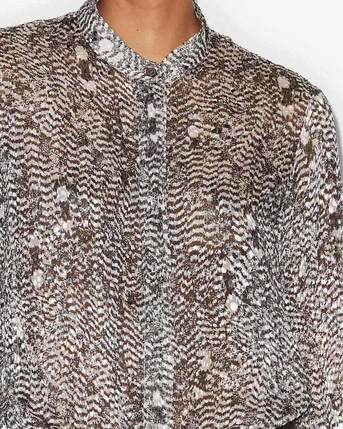 Isabel Marant CHEMISE ILDA Femme Noir Et écru