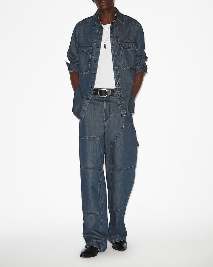 isabel marant CHEMISE OVASCO Homme bleu