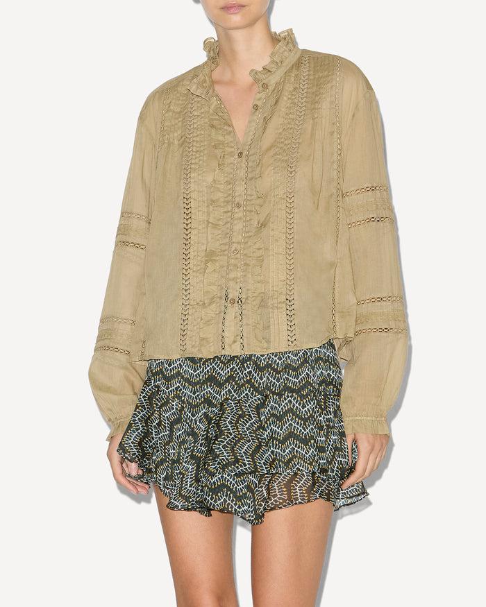Isabel Marant CHEMISE VALDA Femme Clair Kaki