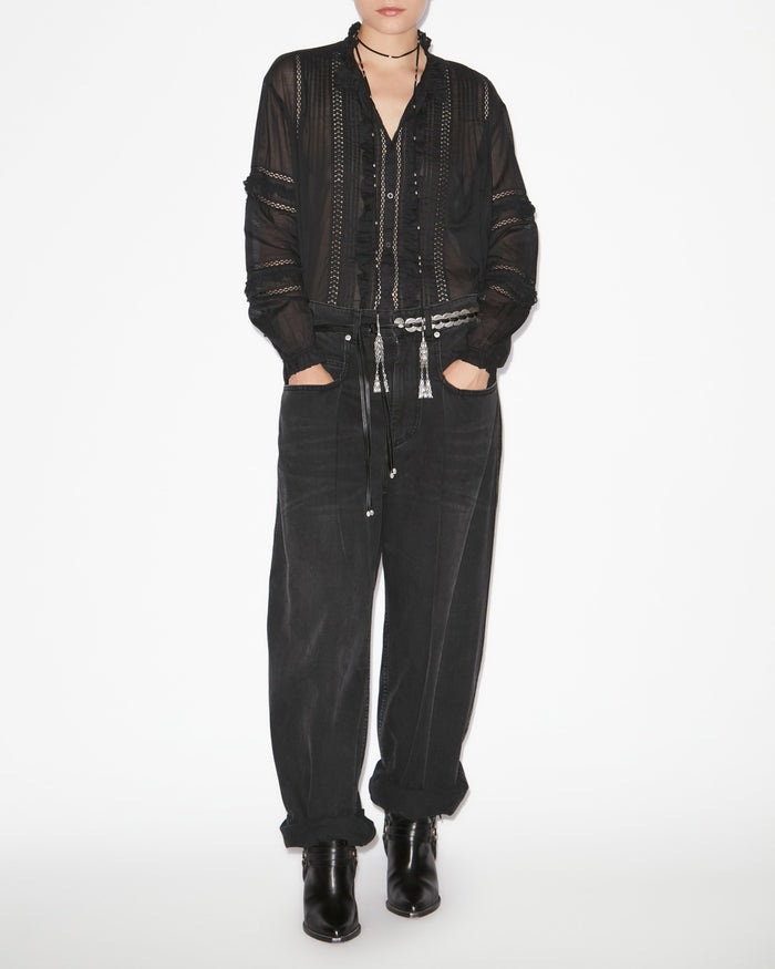 isabel marant CHEMISE VALDA Femme noir