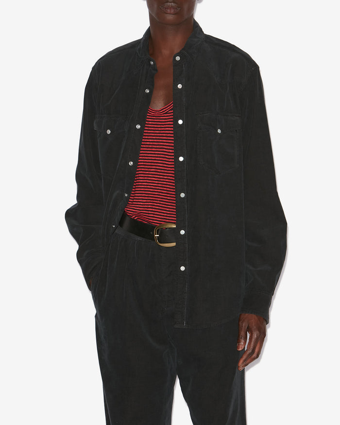 Isabel Marant CHEMISE VASCO Homme Noir Délavé