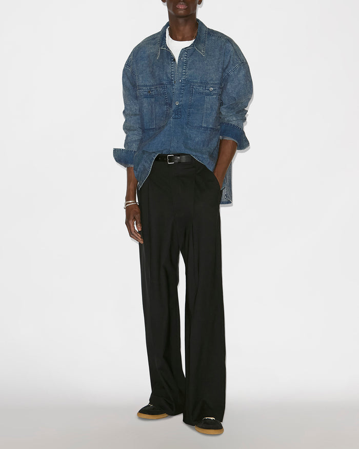 isabel marant CHEMISE VITTORE Homme bleu