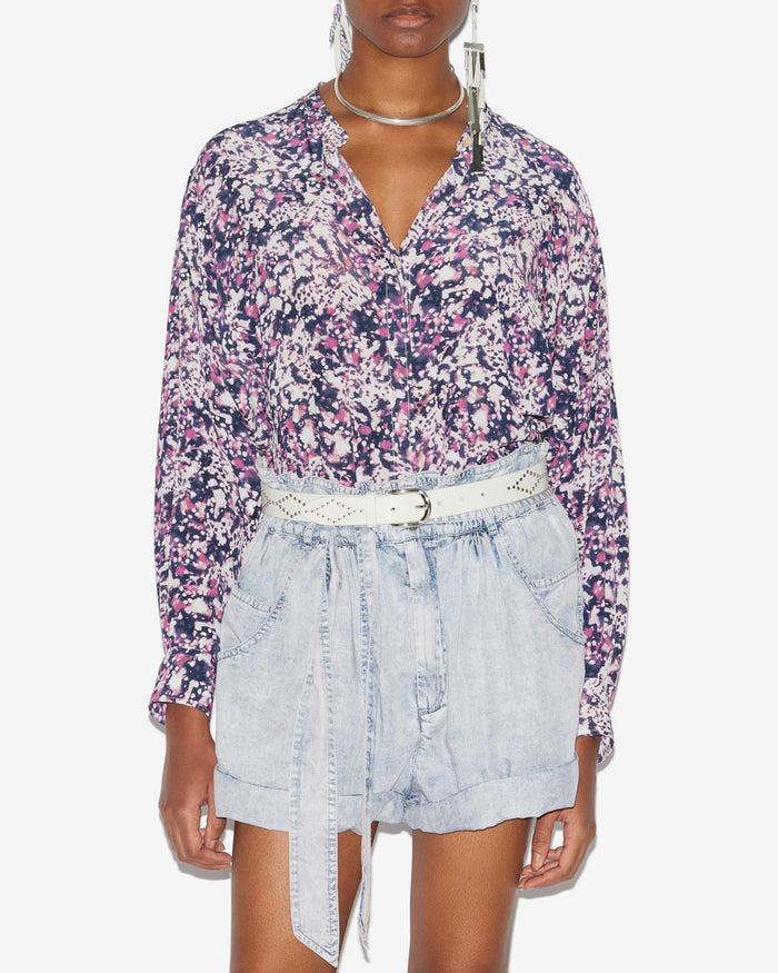 Isabel Marant Chemisier Catchell Femme écru-violet