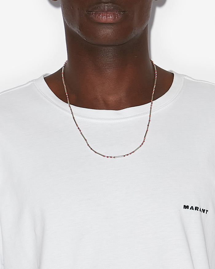 Isabel Marant COLLIER SERGIO Homme Rouge-argenté