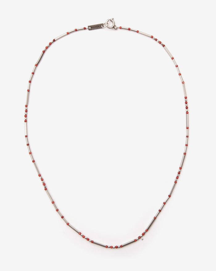 Isabel Marant COLLIER SERGIO Homme Rouge-argenté