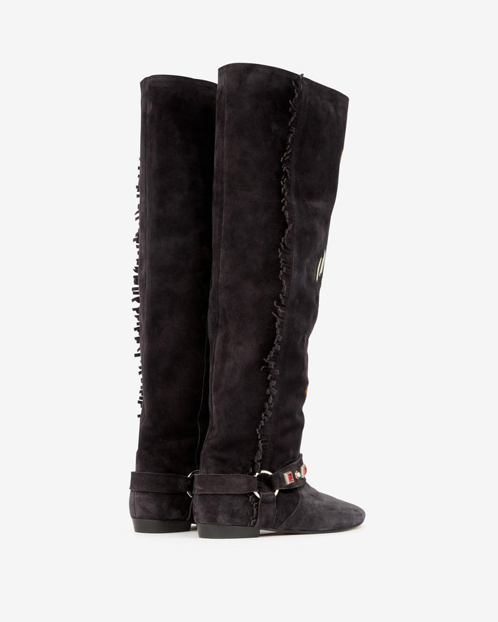 Isabel Marant CUISSARDES SLAVA Femme Noir Délavé