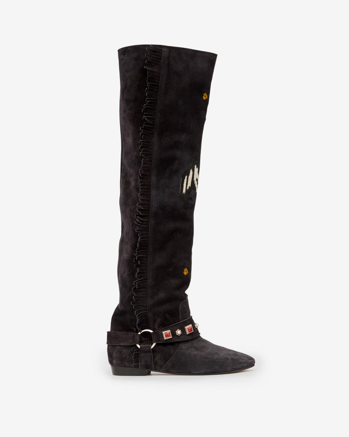 isabel marant CUISSARDES SLAVA Femme noir délavé