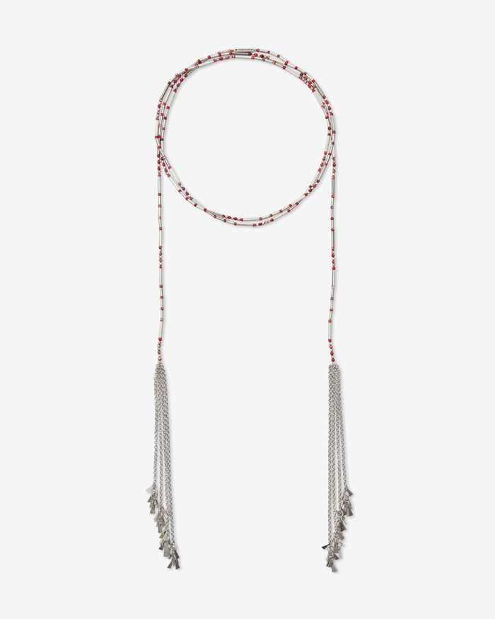 Isabel Marant ÉCHARPE OLATHE Femme Rouge-argenté