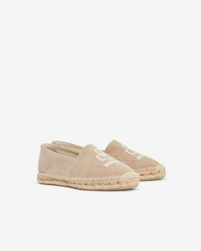 Isabel Marant Espadrilles À Logo Canae Femme Beige
