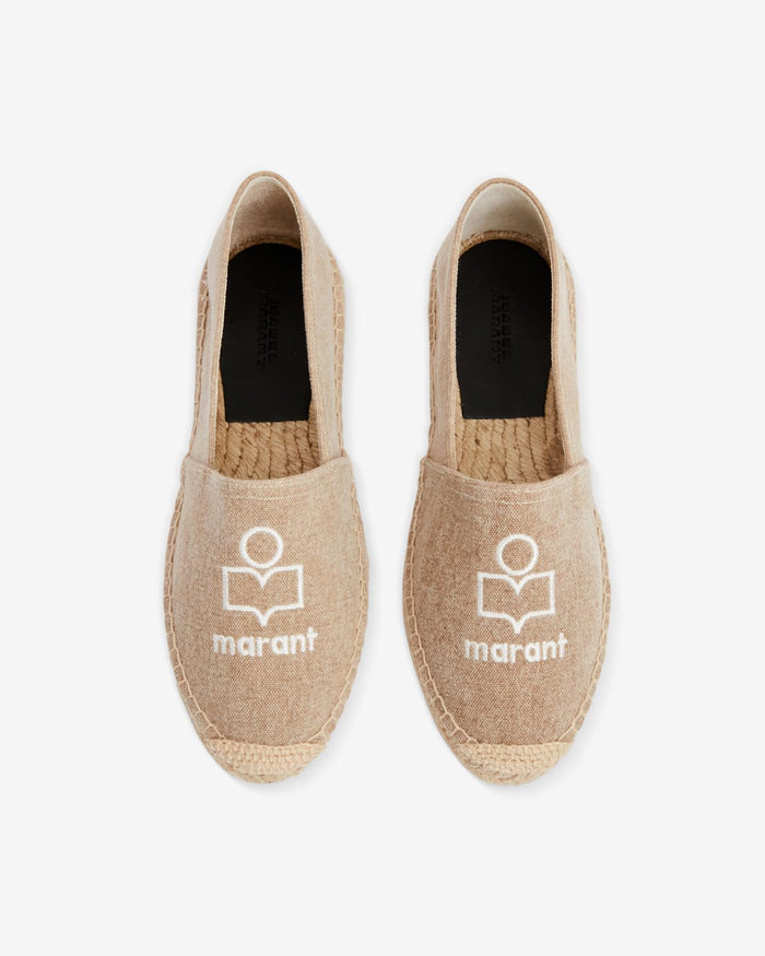 Isabel Marant Espadrilles À Logo Canae Femme Beige