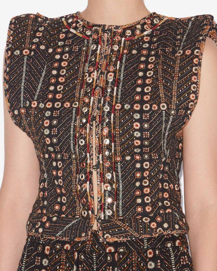 Isabel Marant GILET CERZA Femme Noir Délavé