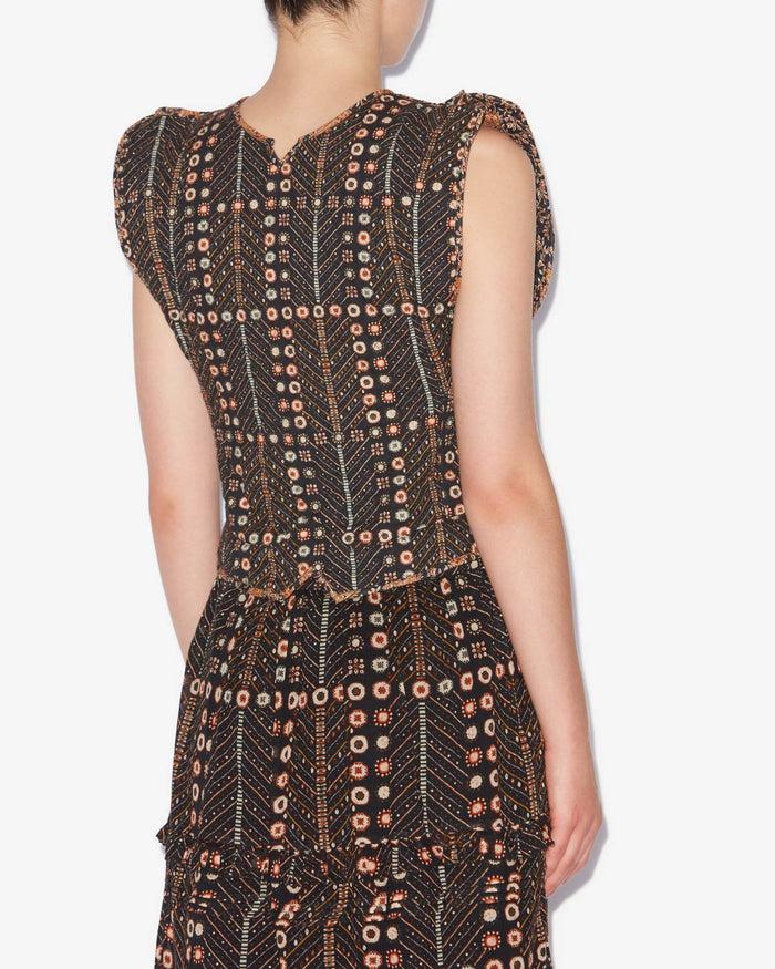 Isabel Marant GILET CERZA Femme Noir Délavé