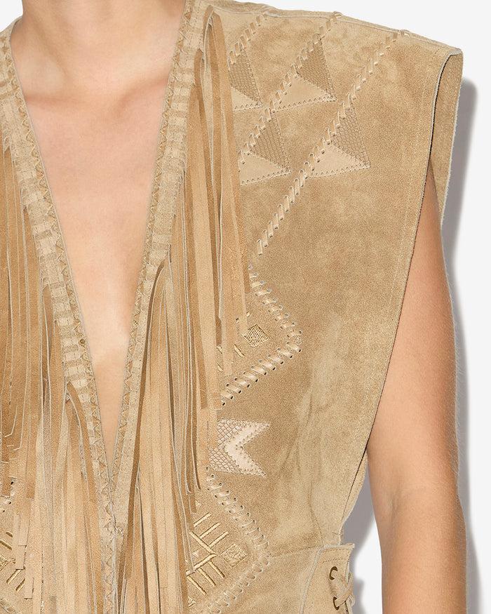Isabel Marant GILET DALILA Femme Beige