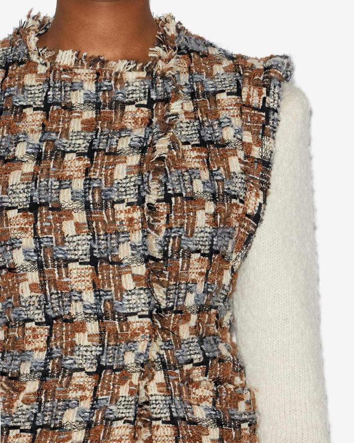 Isabel Marant Gilet Djiroy Femme Noisette-écru