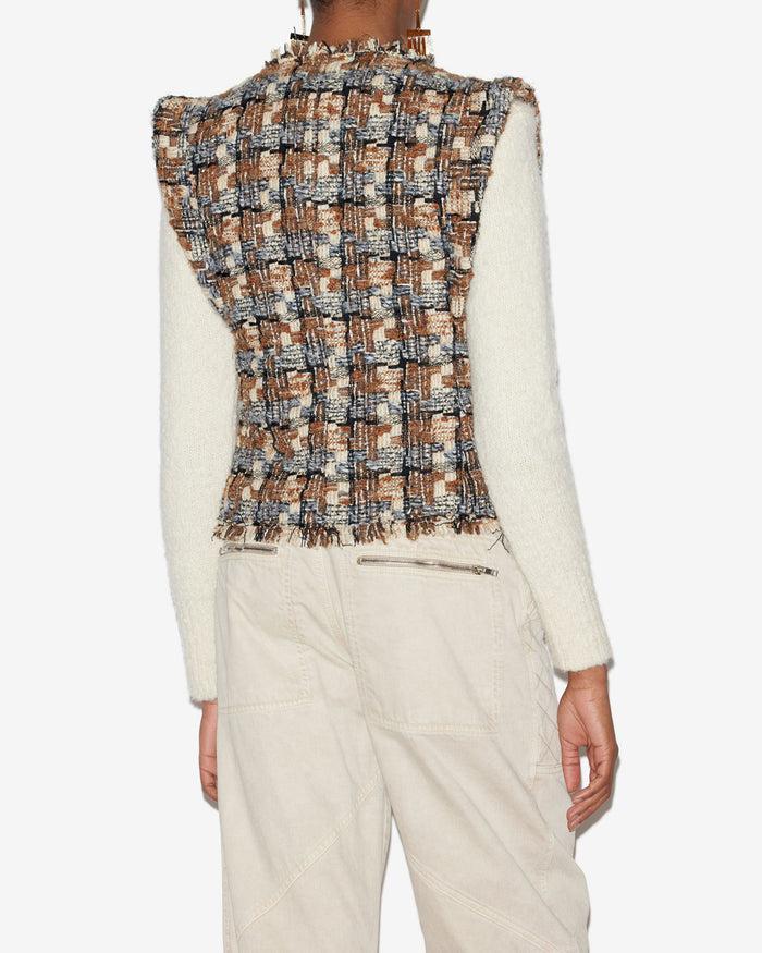 Isabel Marant Gilet Djiroy Femme Noisette-écru