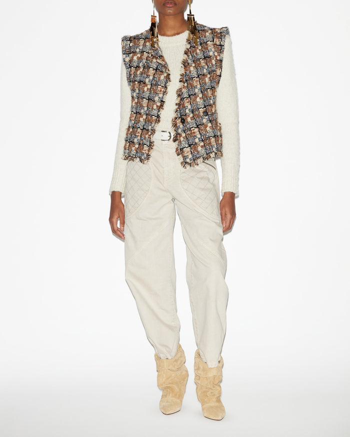 isabel marant Gilet Djiroy Femme noisette-écru