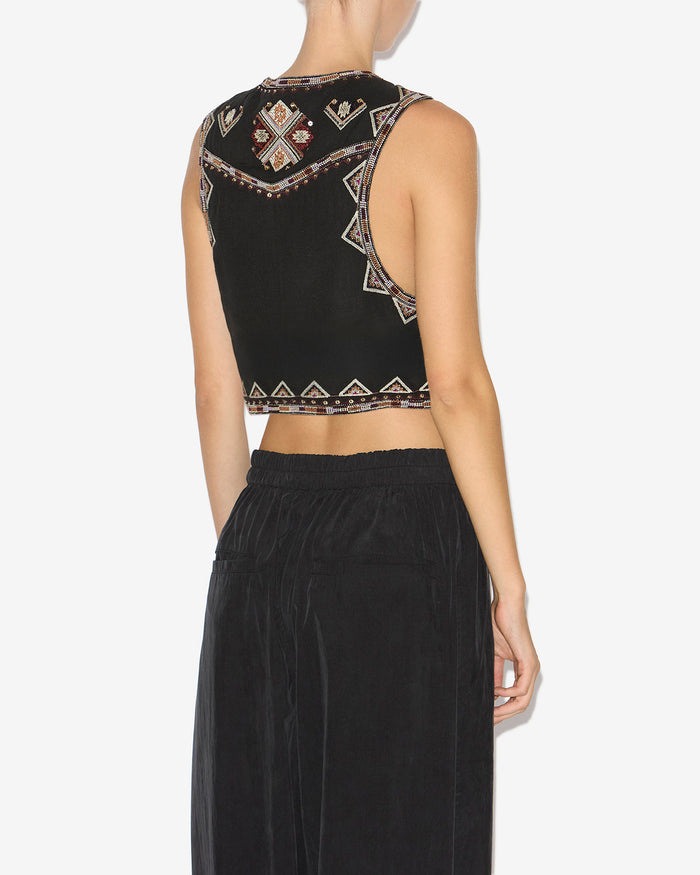 Isabel Marant GILET ZAORI Femme Noir