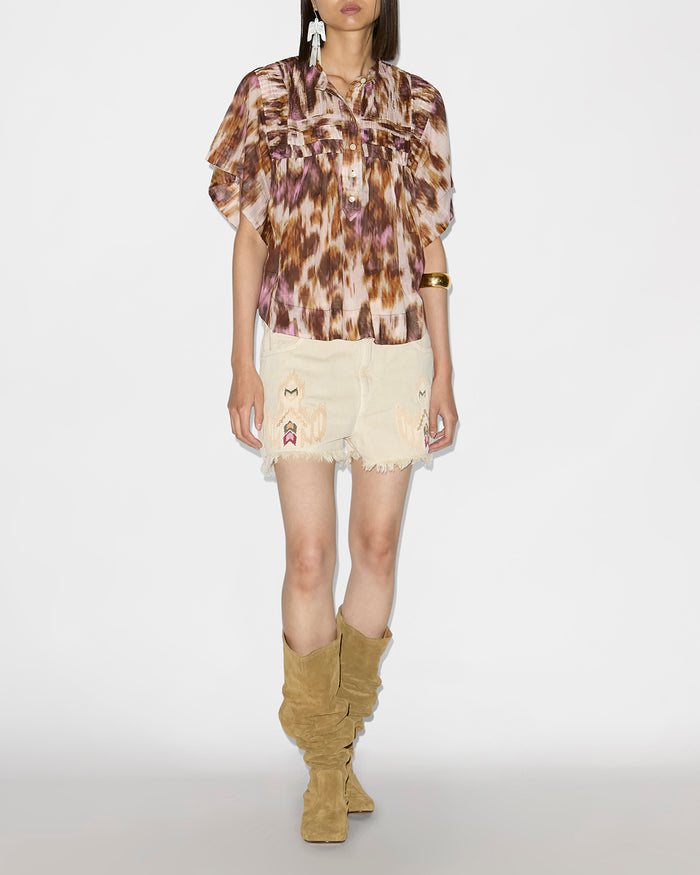 isabel marant HAUT LEAZA Femme écru-ocre