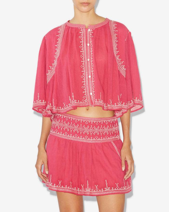 Isabel Marant Haut Perkins Femme Framboise